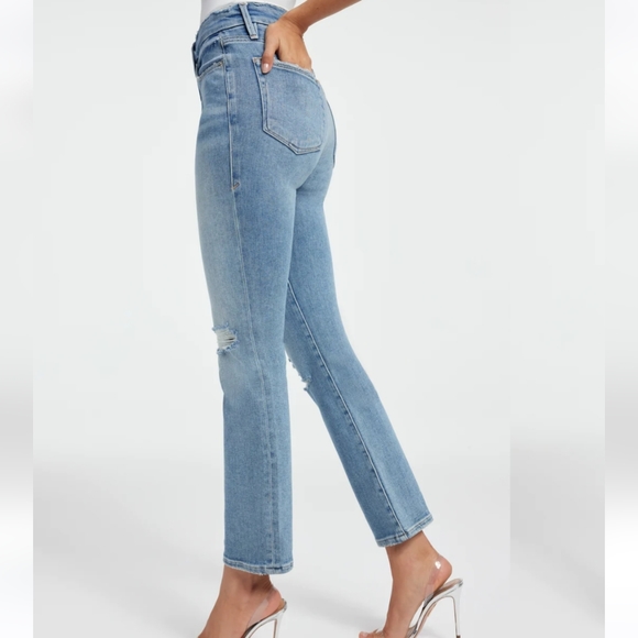 Good American Good Legs Straight Jeans in blue size 6 new with tag - Picture 4 of 17